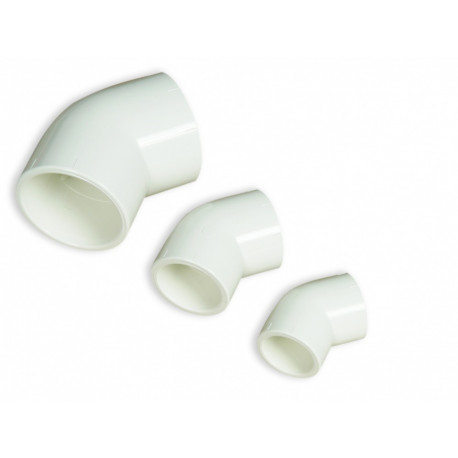 ROYAL EXCLUSIV - Coude PVC Blanc 45° 20mm