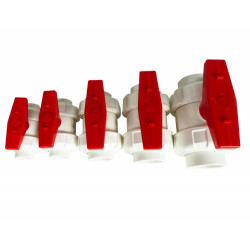 ROYAL EXCLUSIV - Union Ball Valves White/Red 25mm